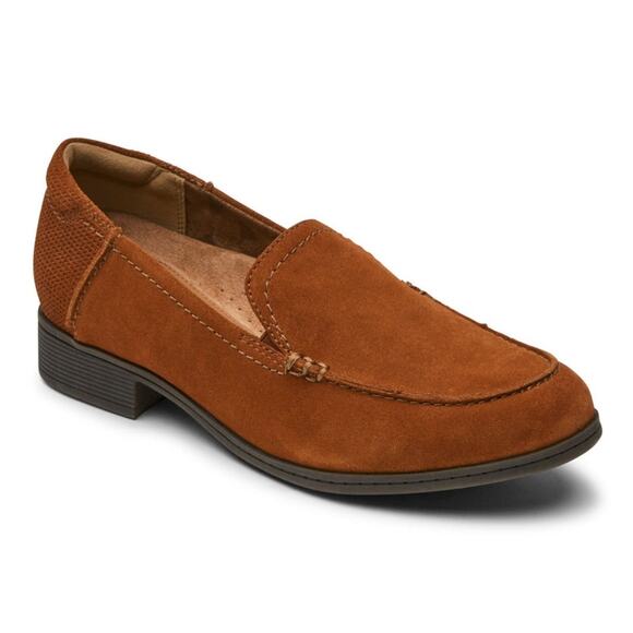 Cobb Hill Womens Crosbie Moc Loafer Suede Brown Size 7 - Picture 1 of 15